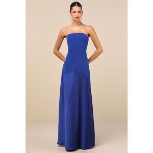 princess polly baby blue dress Strapless Maxi Dress Formal main image 1
